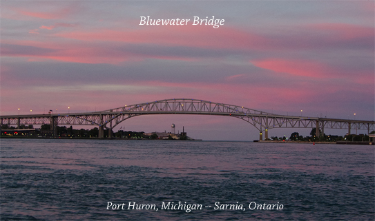 Blue Water Bridge Sunset