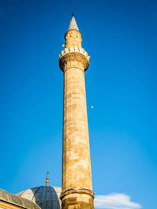 Minaret with moon, Hadum Mosque