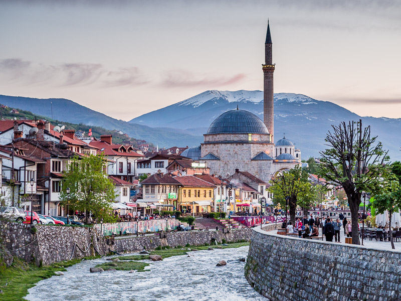 Prizren centre at dusk