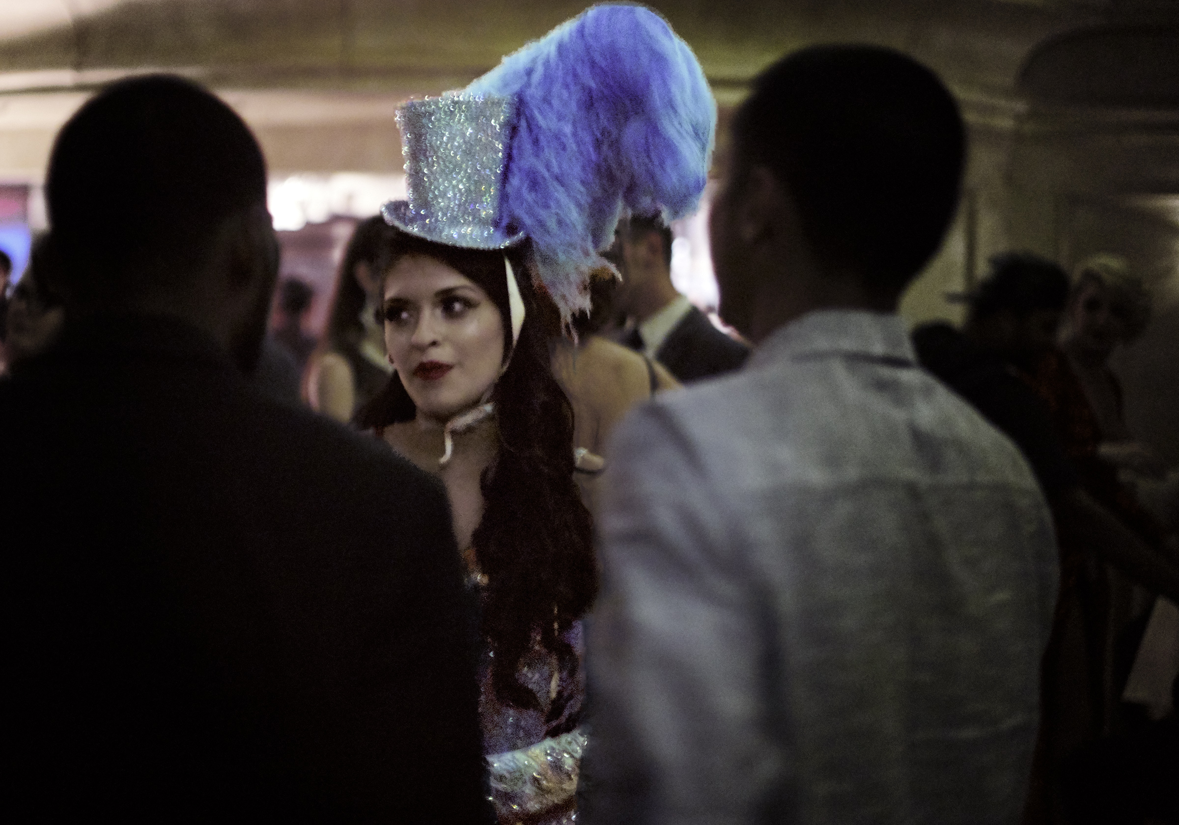 Gia Marz schmoozing Prohibition Anniversary Party