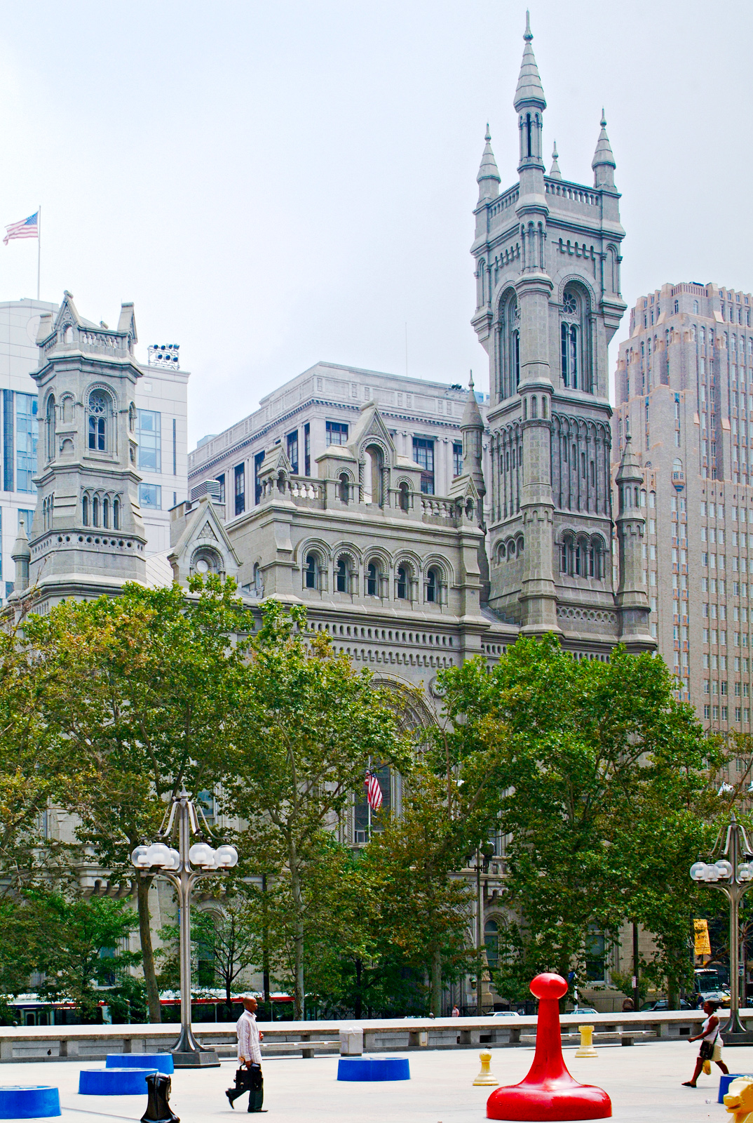 Masonic Temple from Muncipal Services Building plaza 01