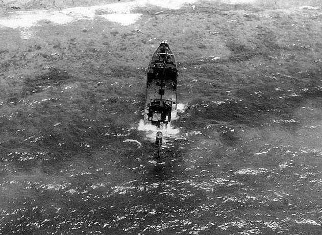 Kwaj 1945 TAIYO MARU Derelict off Eller Island in Kwajalein Lagoon