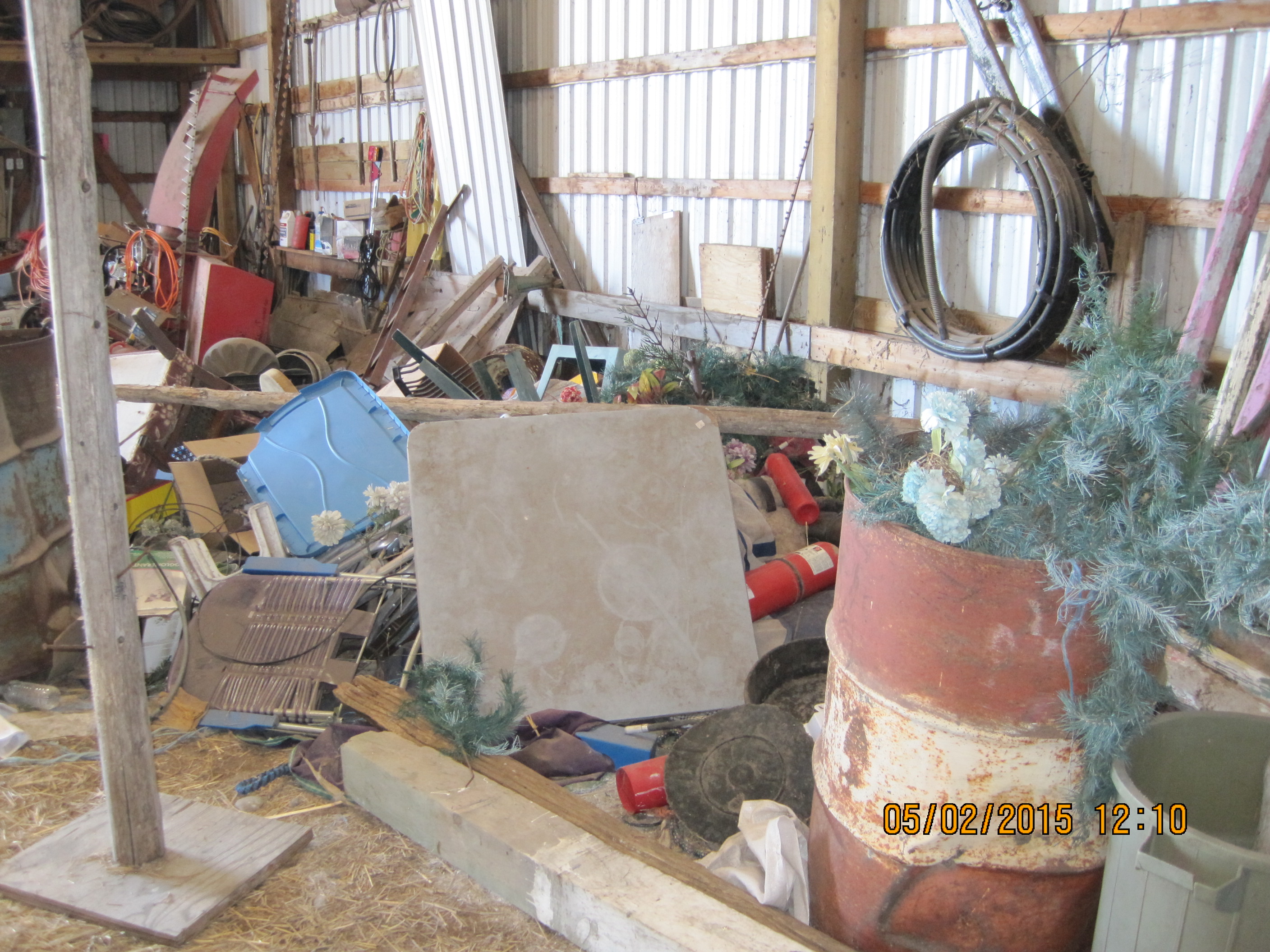 Trash Left in Implement Shed