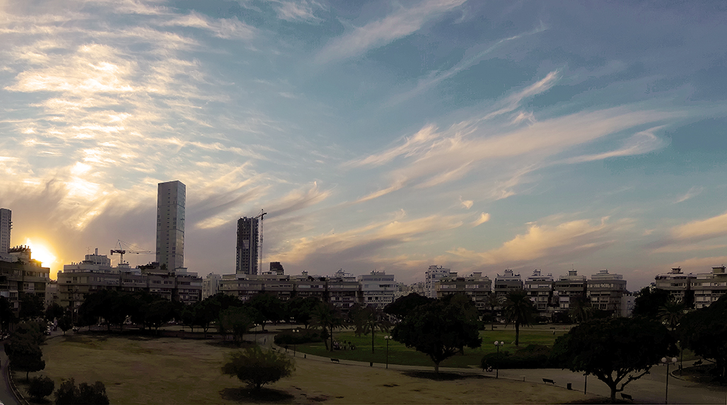 Delicate Sunset Vertical Panorama Tonight