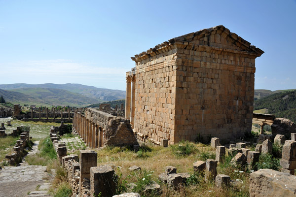 The most impressive ruin is the Temple of the Severan Family