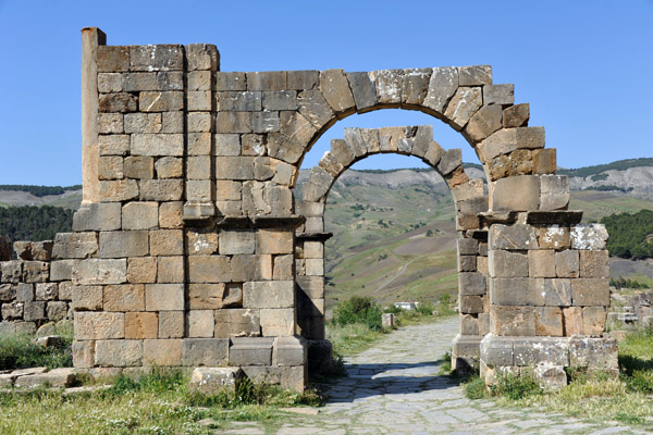 Double archway leading from Place des Svres to the theater from Place des Svres, Djemila
