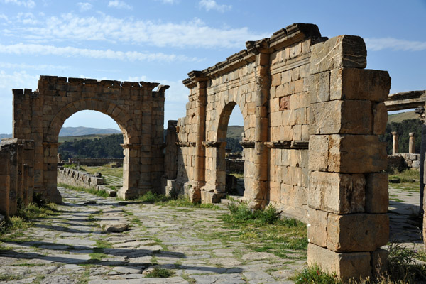 Arches at the entrance to the Old Forum, Djmila