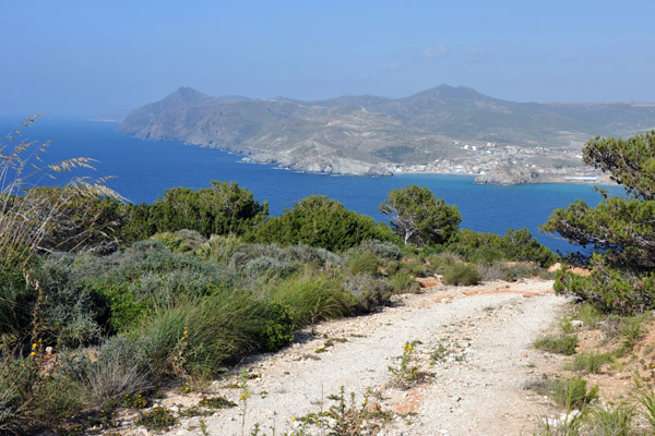 The road to Cap Figalo was blocked by a military zone so I doubled back to this side road to find a view