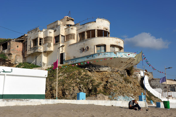 Shaped like a shipwreck washed up on the rocks, the Riviera, Bouzedjar