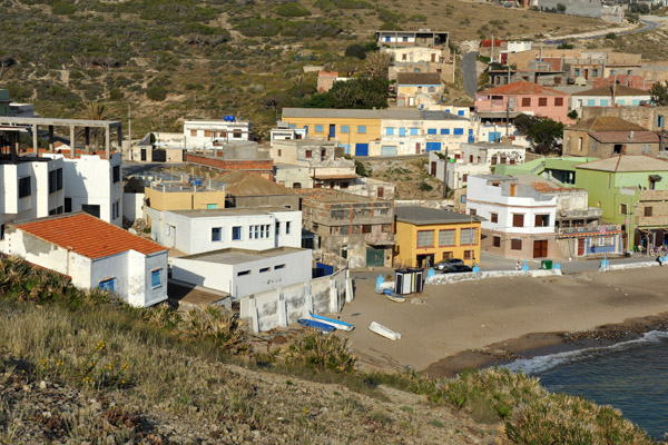 Bouzedjar Town Beach from the eastern rocks