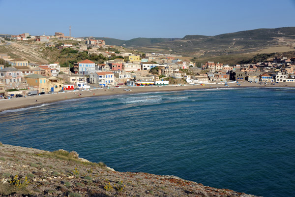 Bouzedjar Town Beach from the eastern rocks