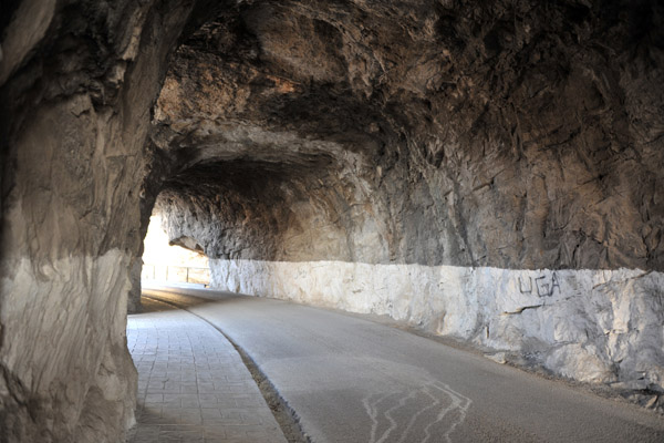 Road tunnel leading to the Sidi M'Cid Bridge