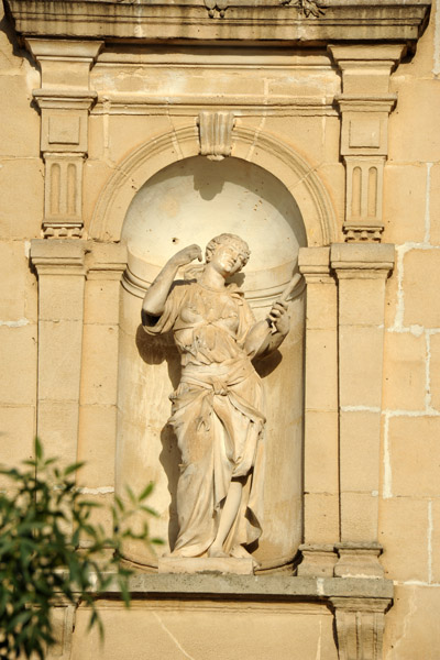 Sculpture on the old French theatre 
