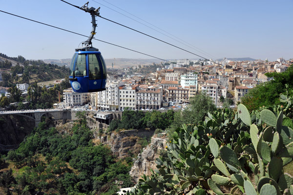 One of the 33 cabins of the Constantine Aerial Tram