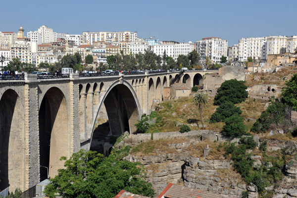 The 447m Pont Sidi Rached approaches the Old City of Constantine from the southeast across Oued Rhumel