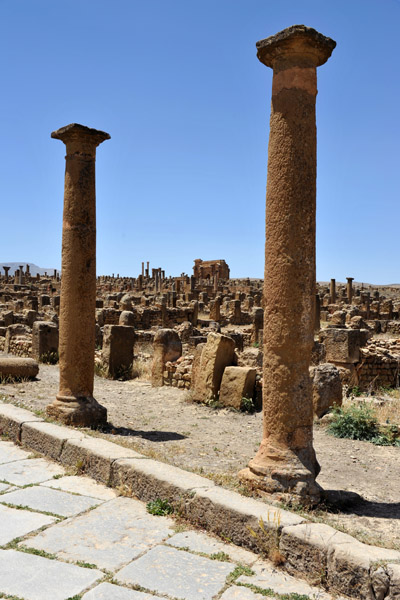 Columns lining the Cardo Maximus, the main street of any classical Roman city