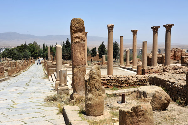 Cardo Maximus with the Public Library of Timgad on the right