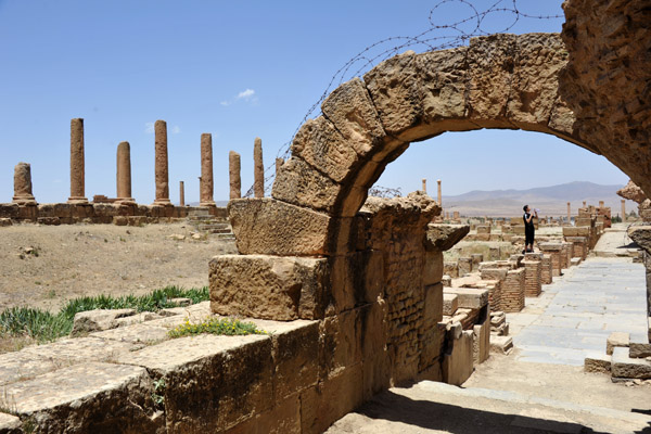 Arch leading to the stage of the Roman Theatre of Timgad