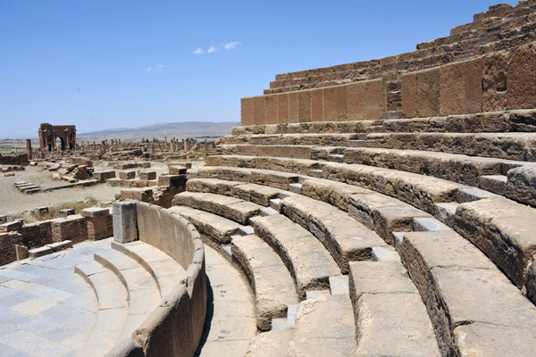 Much of the theatre was destroyed in 539 AD to reuse the stones for the nearby Byzantine Fortress of Justinian