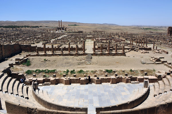 View from the upper row, Roman Theatre of Timgad