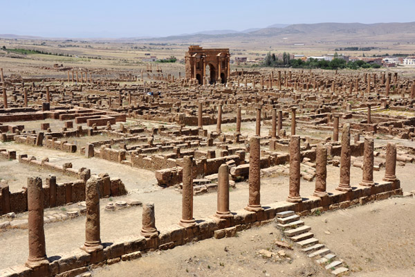 View of the ruins of Timgad from the theatre hill