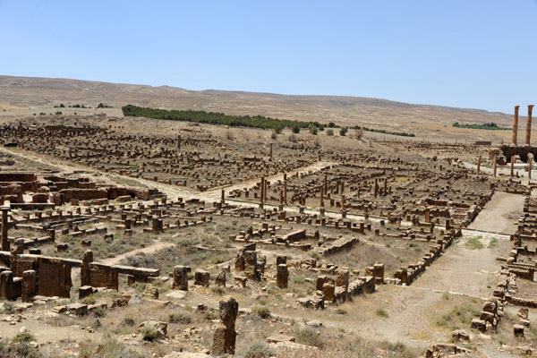 Grid layout of southwestern Timgad from the theatre hill