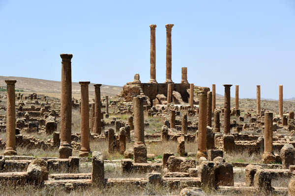 The ancient Capitol of Timgad must have been impressive given the scale of the two standing columns
