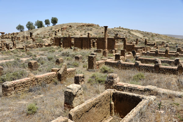 Theatre hill, one of several high spots within the ancient city of Timgad