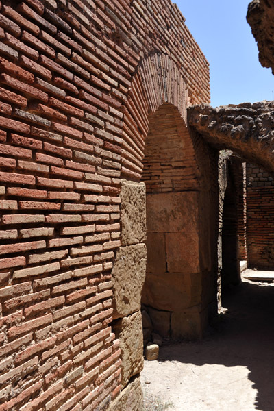 Roman brickwork of the Grand South Baths, Timgad