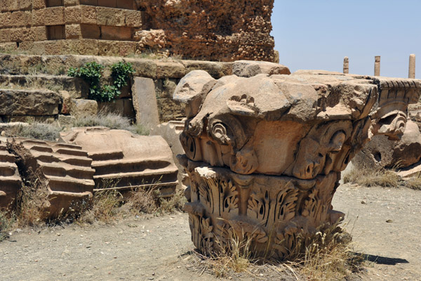 Massive column capital from the Capitol of Timgad