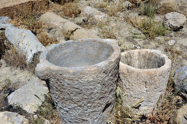 Stone vessels left abandoned outside the Byzantine Fort, Timgad
