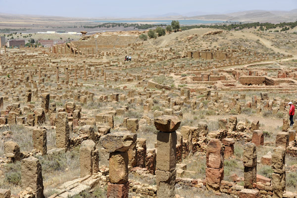 Part of the vast ruined city of Timgad with the Roman Theatre and Grand Southern Baths