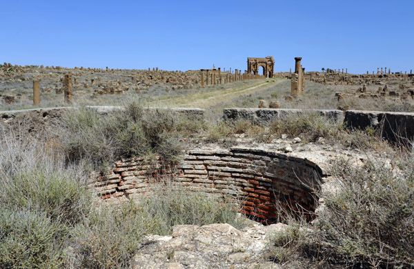 A circular brick structure, western Timgad