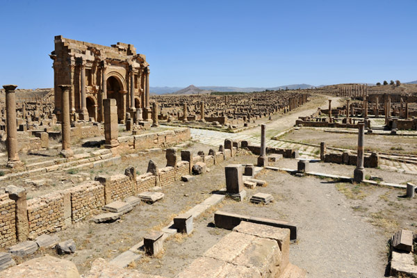 The extensive Roman ruins at Timgad