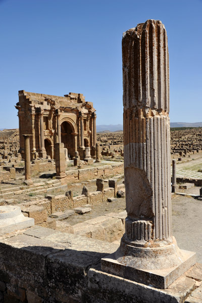 Column fragment with Trajan's Arch