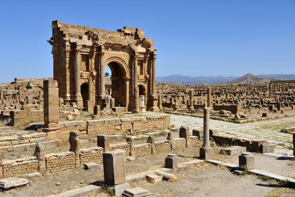 The impressive monument of Timgad, Trajan's Arch