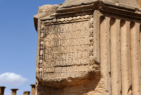 Latin inscription, Trajan's Arch, Timgad