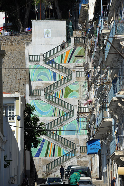 Stairs leading to the upper city. Algiers
