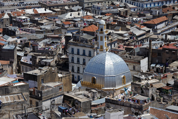 Silver domed Mosque Ben Fares in the Lower Casbah