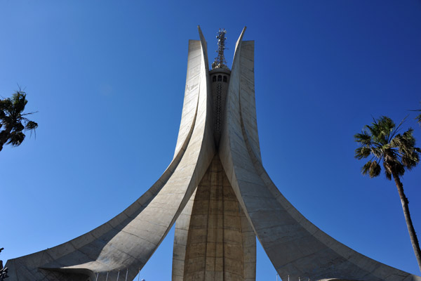 The Martyr's Memorial was completed in 1982 on the 20th Anniversary of Algerian Independence from France