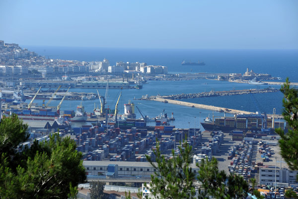 Port of Algiers from the Martyr's Memorial