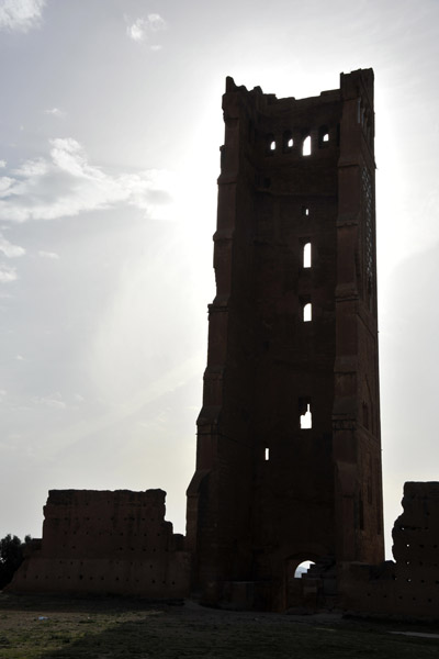 Minaret of Mansourah standing out against the afternoon sun