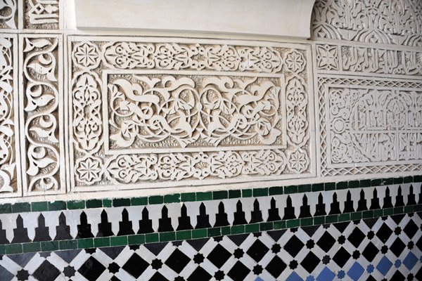 Details done in tadelakt plaster, Mechouar Palace