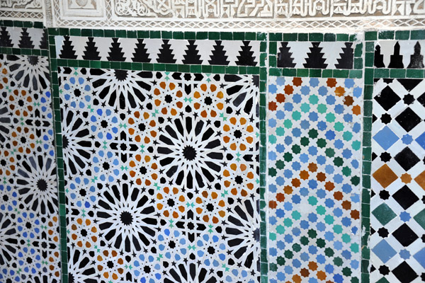 Zellige tile work common in Moorish architecture