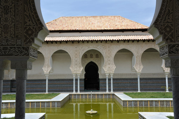 Looking across from the south wing to the north wing, Mechouar Palace,Tlemcen