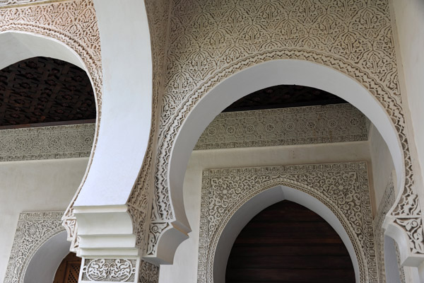 Distinctive keyhole arches of Moorish architecture, Mechouar Palace