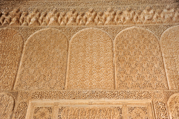 Tadelakt plaster work at the entrance to the Mosque of Sidi Boumediene