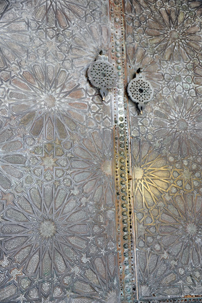 Detail of the massive doors to the Mosque of Sidi Boumediene