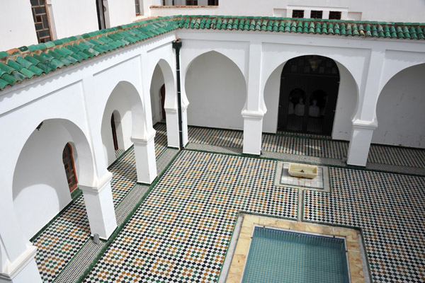 View of the courtyard from the upper level, Medrasa of Sidi Boumediene