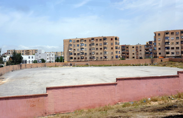 Walled in concrete sports field, Sidi Bel Abbes